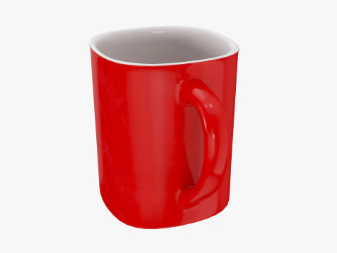 Coffee Mug Red 3D Model