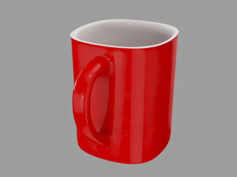 Coffee Mug Red 3D Model