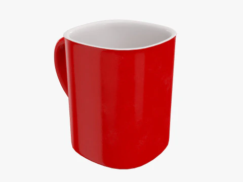 Coffee Mug Red 3D Model