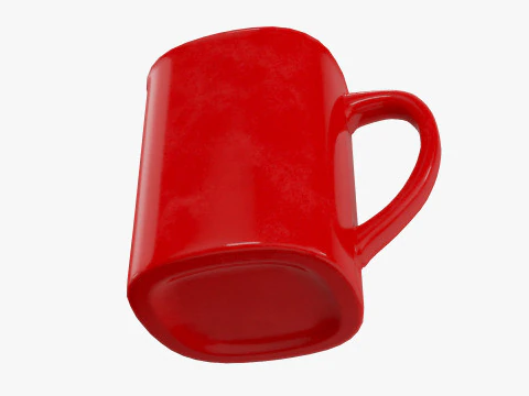 Coffee Mug Red 3D Model