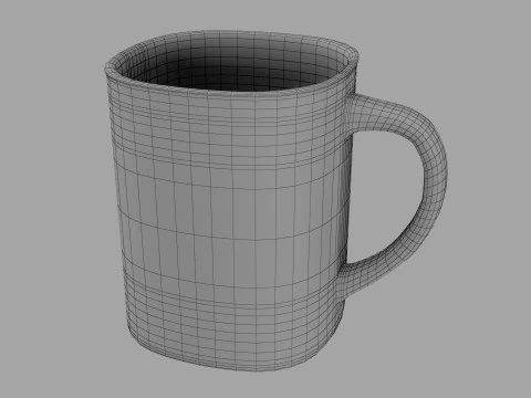 Coffee Mug Red 3D Model