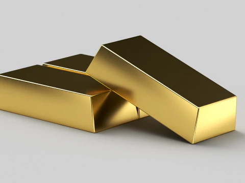 Gold Bars 3D Model
