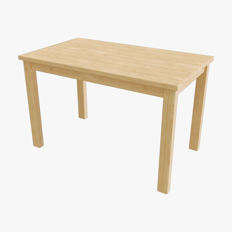 Realistic Wooden Table 3Dモデル .c4d .max .obj .3ds .fbx .stl .blend