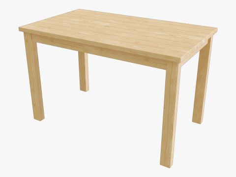 Realistic Wooden Table 3D Model