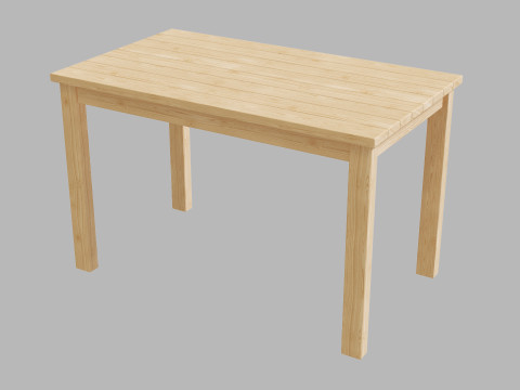 Realistic Wooden Table 3Dモデル