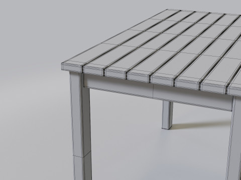 Realistic Wooden Table 3Dモデル