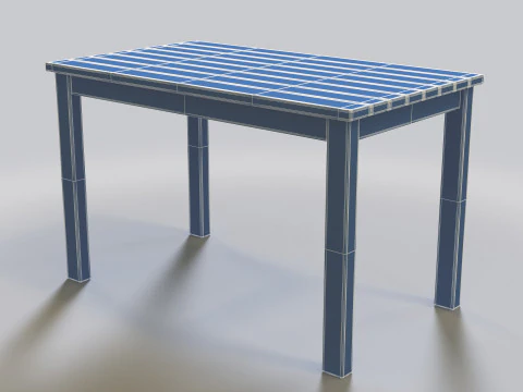 Realistic Wooden Table 3D Model