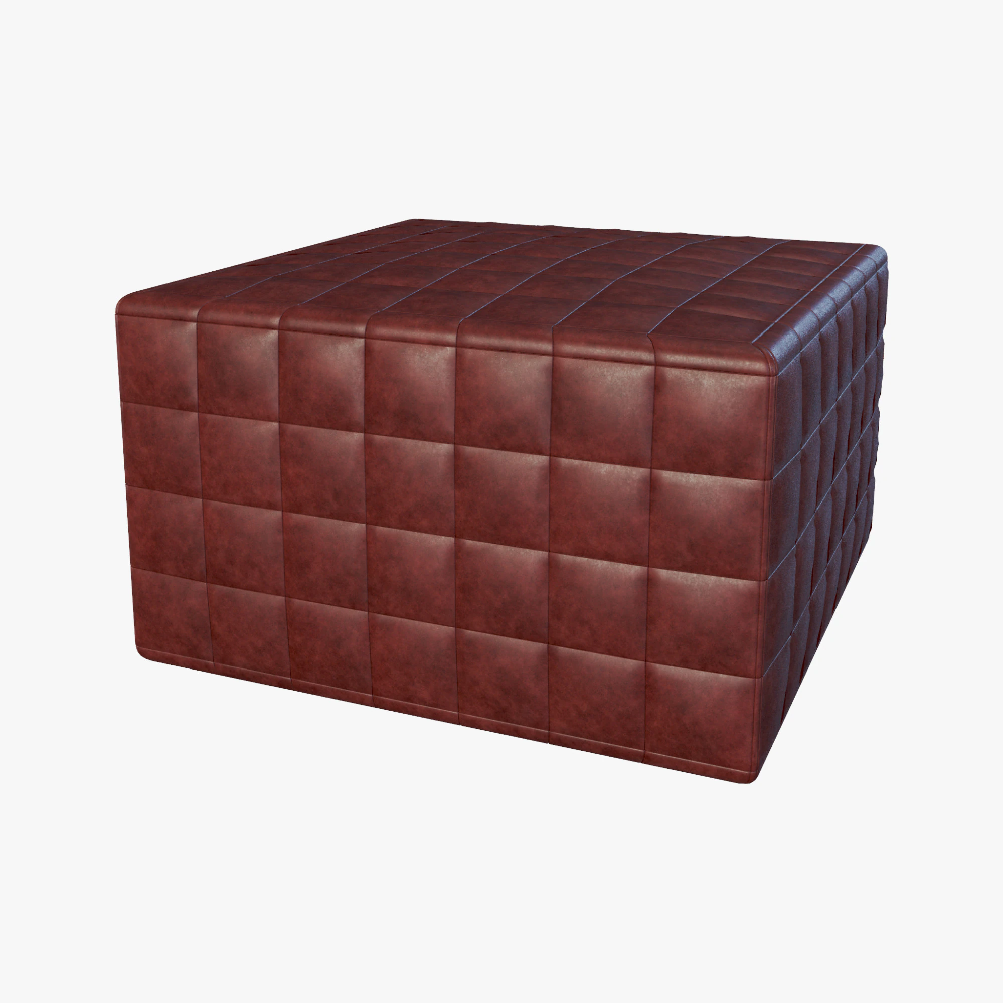 Realistic Leather Sofa 3D Model .c4d .max .obj .3ds .fbx .stl .blend