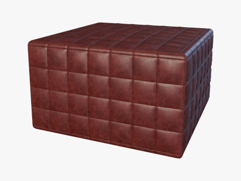 Realistic Leather Sofa 3D Model
