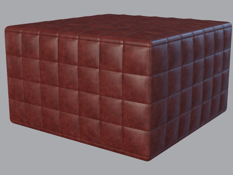 Realistic Leather Sofa 3D Model