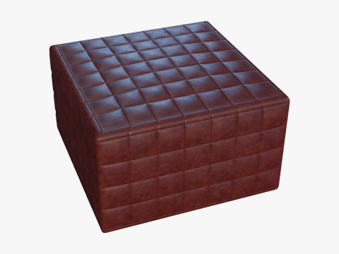 Realistic Leather Sofa 3D Model