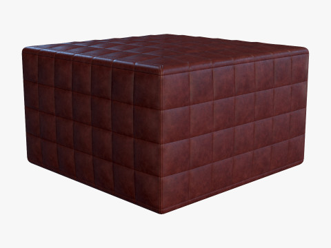 Realistic Leather Sofa 3D Model