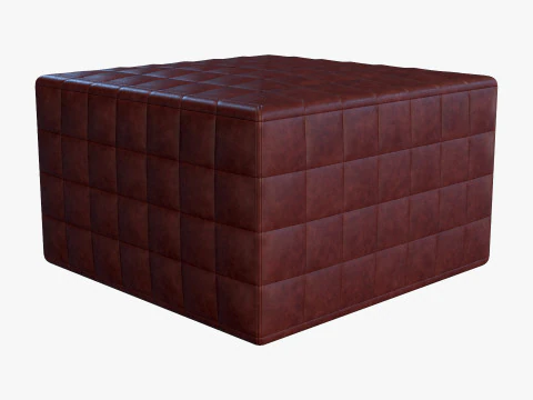 Realistic Leather Sofa 3D Model