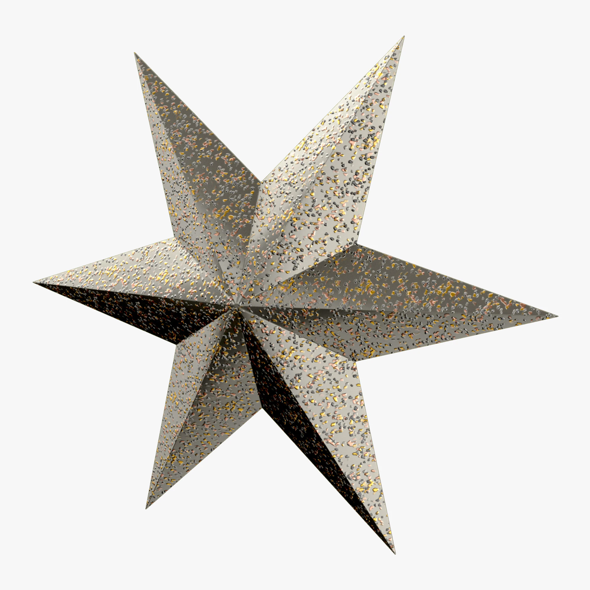 Metals star 3D Model .c4d .max .obj .3ds .fbx .stl .blend