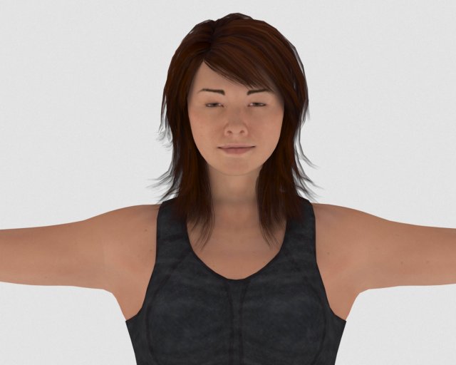 WOMAN8 3D Model .c4d .max .obj .3ds .fbx .stl .blend 
