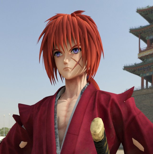 Samurai X - Rurouni Kenshin 3D Model .c4d .max .obj .3ds .fbx .lwo .lw .lws