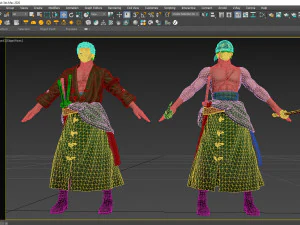 Roronoa Zoro - One Piece - Postać 3D Model 3D