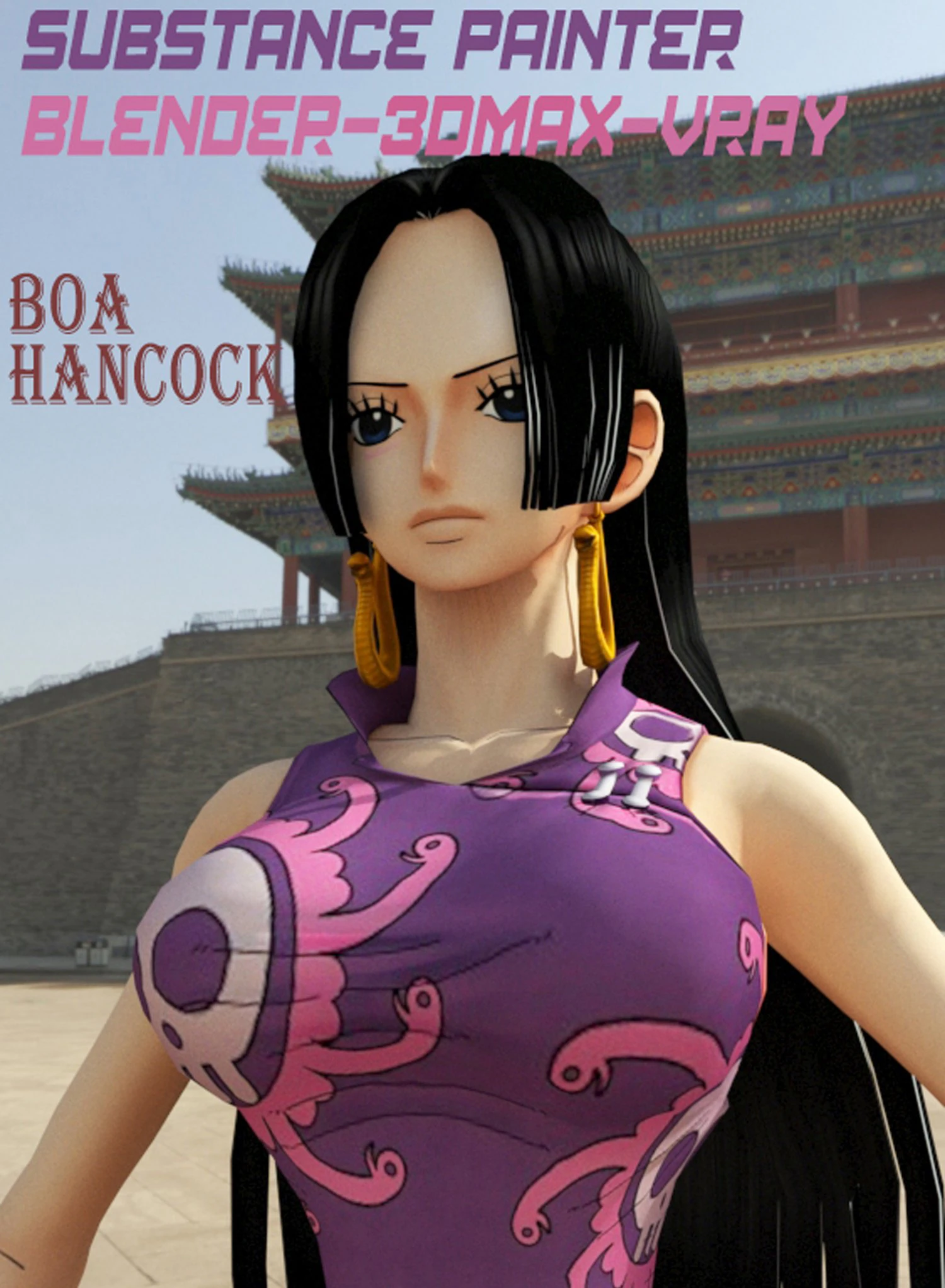 Boa Hancock - One Piece - 3D Character 3D Model .c4d .max .obj .3ds .fbx .stl .blend 