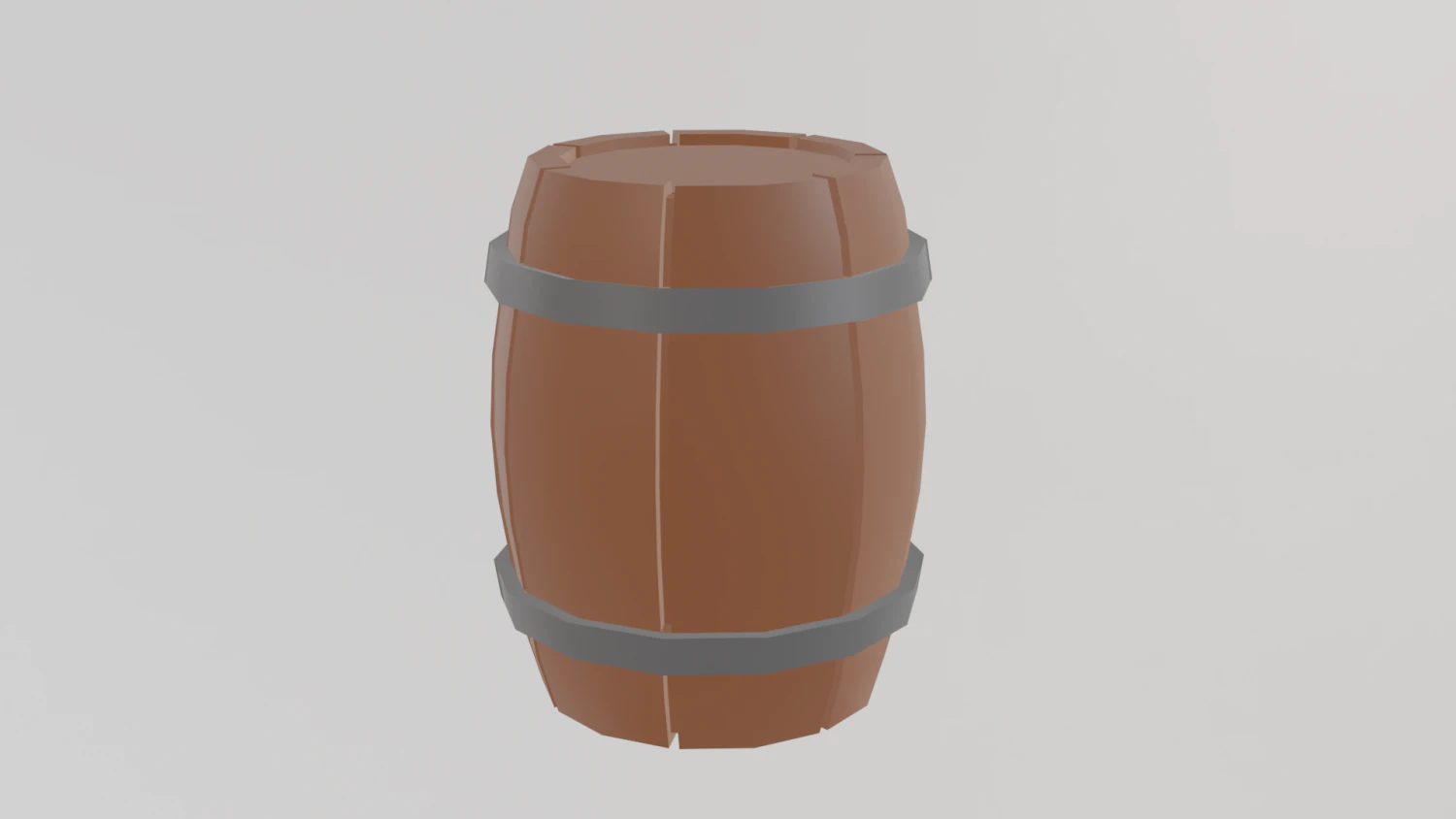 Barrel Low Poly 3D Model .c4d .max .obj .3ds .fbx .stl .blend