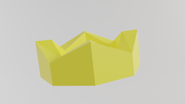 Crown Low Poly 3D Model .c4d .max .obj .3ds .fbx .stl .blend 