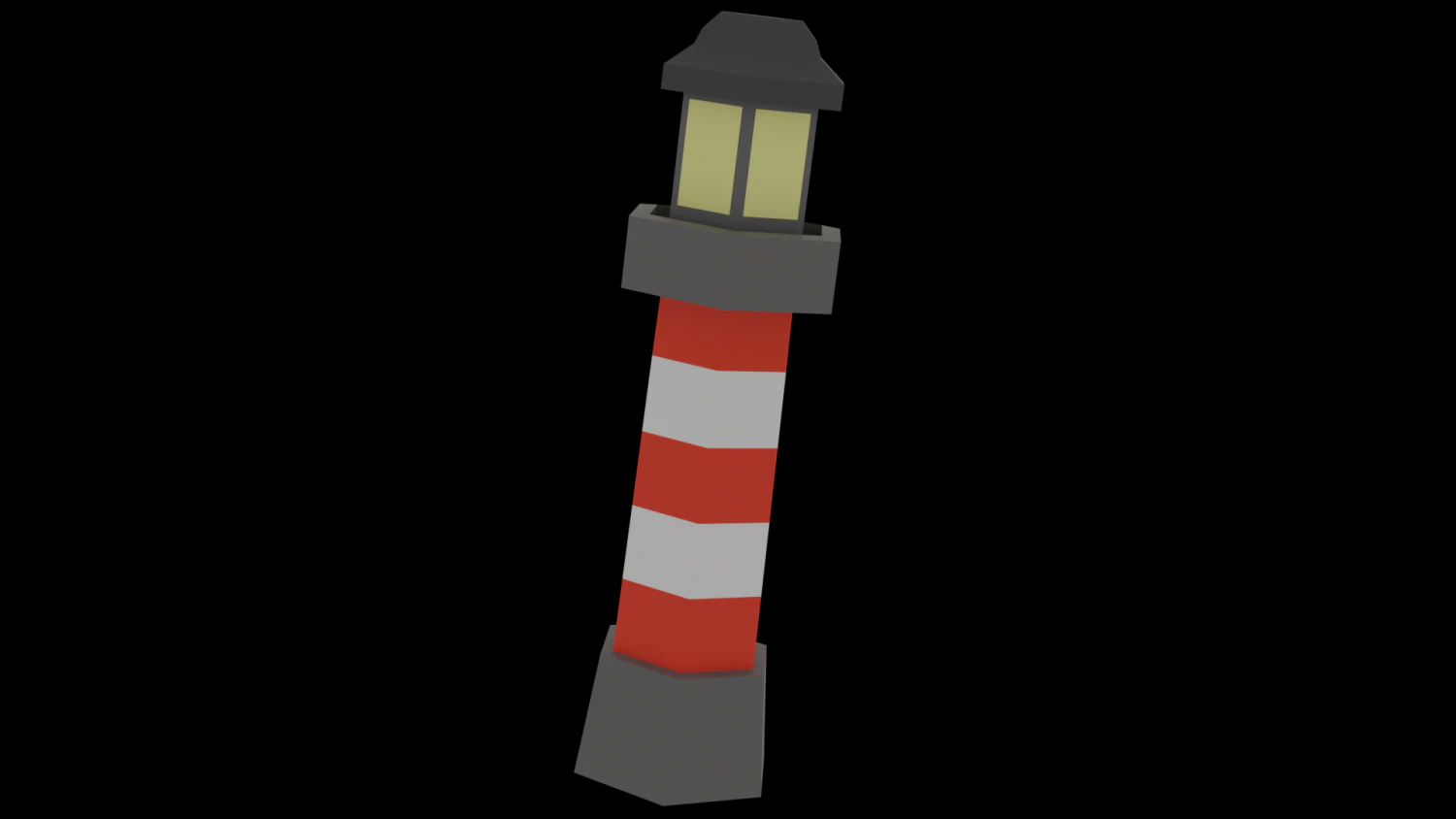 Маяк Низкополигональная 3D Модель .c4d .max .obj .3ds .fbx .stl .blend 