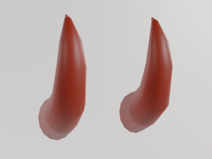 Devil Horn Low Poly 3D Model