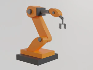 Metalen arm laag poly 3D Model