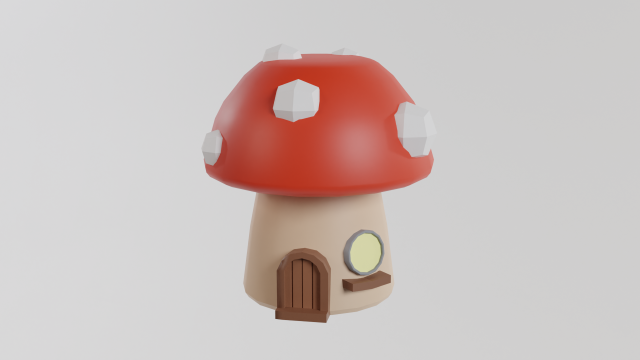 Muhroom House Low Poly Modelo 3D .c4d .max .obj .3ds .fbx .stl .blend 