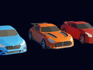 Laag poly automodellen F44 Amg GT R35 3D Model