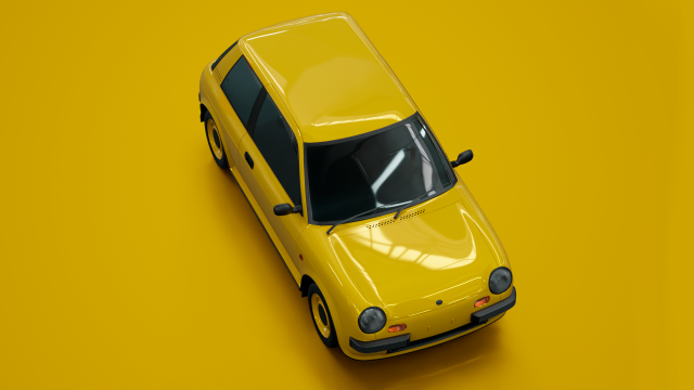 Nissan Be-1 3D Model .c4d .max .obj .3ds .fbx .stl .blend 
