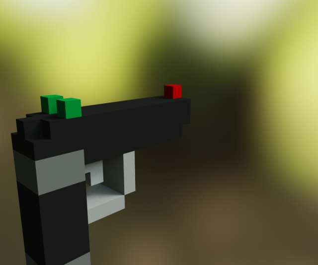Pistol 3D Modell .c4d .max .obj .3ds .fbx .stl .blend 
