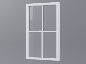 White pvc windows Low-poly 3D-Modell