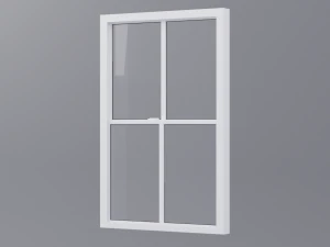 White pvc windows Low-poly 3D Model