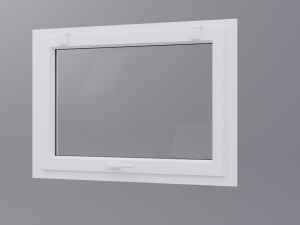 White pvc windows Low-poly 3D-Modell