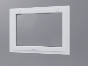 White pvc windows Low-poly 3D Model