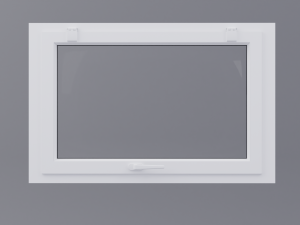 White pvc windows Low-poly 3D-Modell