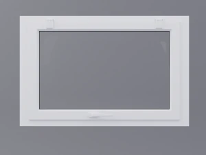 White pvc windows Low-poly 3D Model