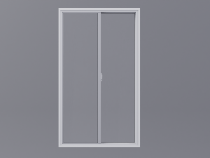 White pvc windows Low-poly 3D-Modell