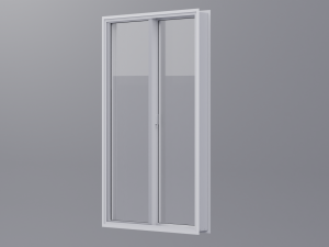 White pvc windows Low-poly 3D-Modell
