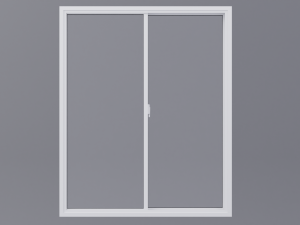 White pvc windows Low-poly 3D-Modell