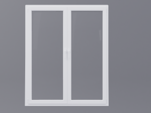 White pvc windows Low-poly 3D-Modell