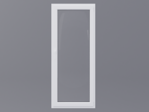 White pvc windows Low-poly 3D-Modell