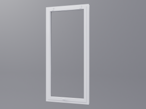 White pvc windows Low-poly 3D-Modell