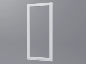 White pvc windows Low-poly 3D Model