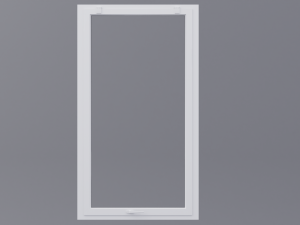 White pvc windows Low-poly 3D-Modell