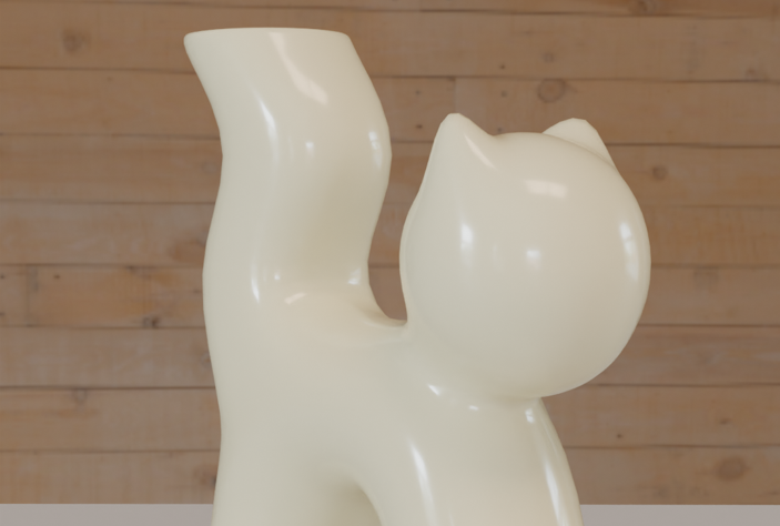 Cat Vase 3D-printmodel .c4d .max .obj .3ds .fbx .stl .blend 