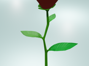 Red Rose Flower 3D Blender 3D Model