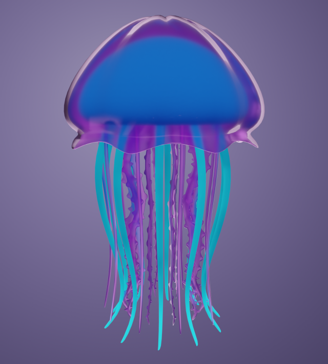 Jellyfish 3D Model 3D .c4d .max .obj .3ds .fbx .stl .blend 