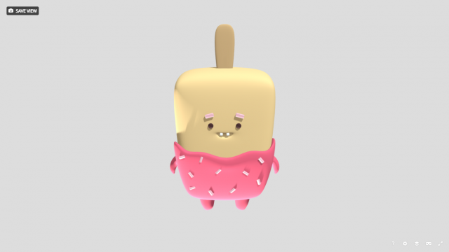 Ice cream 3D Модель .c4d .max .obj .3ds .fbx .stl .blend 
