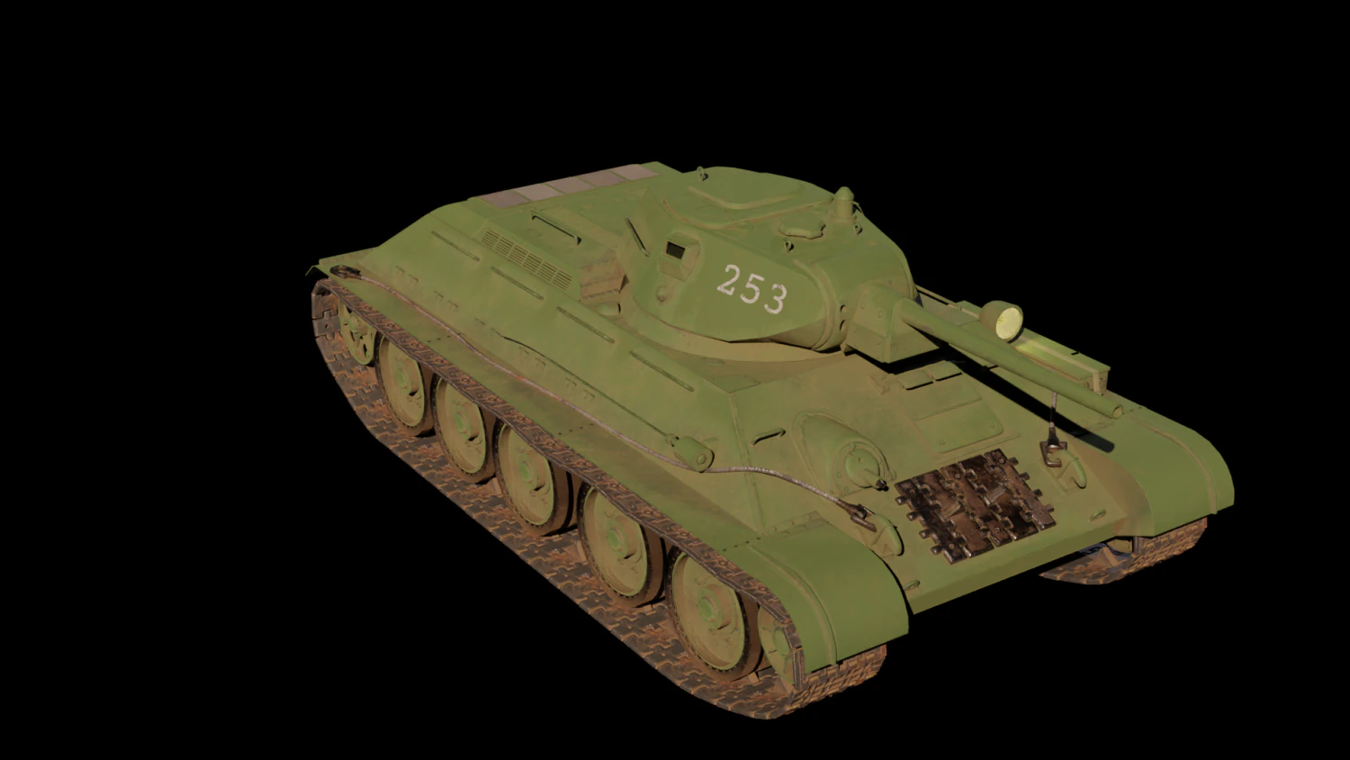 T-34-76 3D 模型 .c4d .max .obj .3ds .fbx .stl .blend 